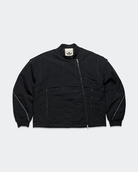 Motor Ave Racer Jacket - Black Quick Drying ConvertibleCollar