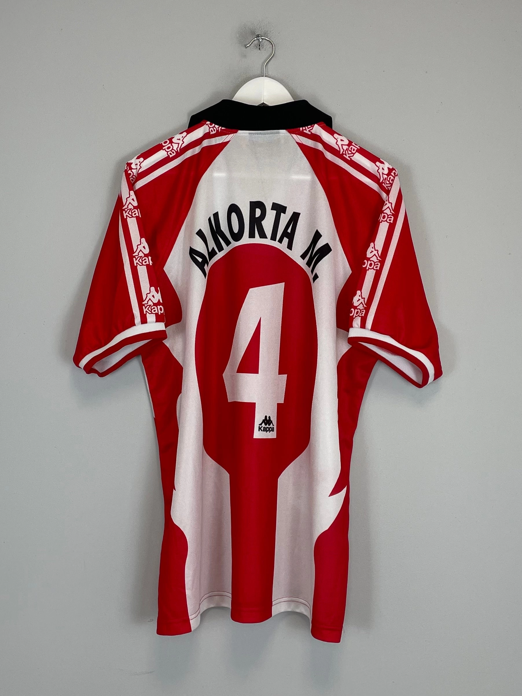 Motion Base Lockstitch Detailing 1997/98 ATHLETIC BILBAO ALKORTA M #4 *CENTENARY* HOME SHIRT (XL) KAPPA