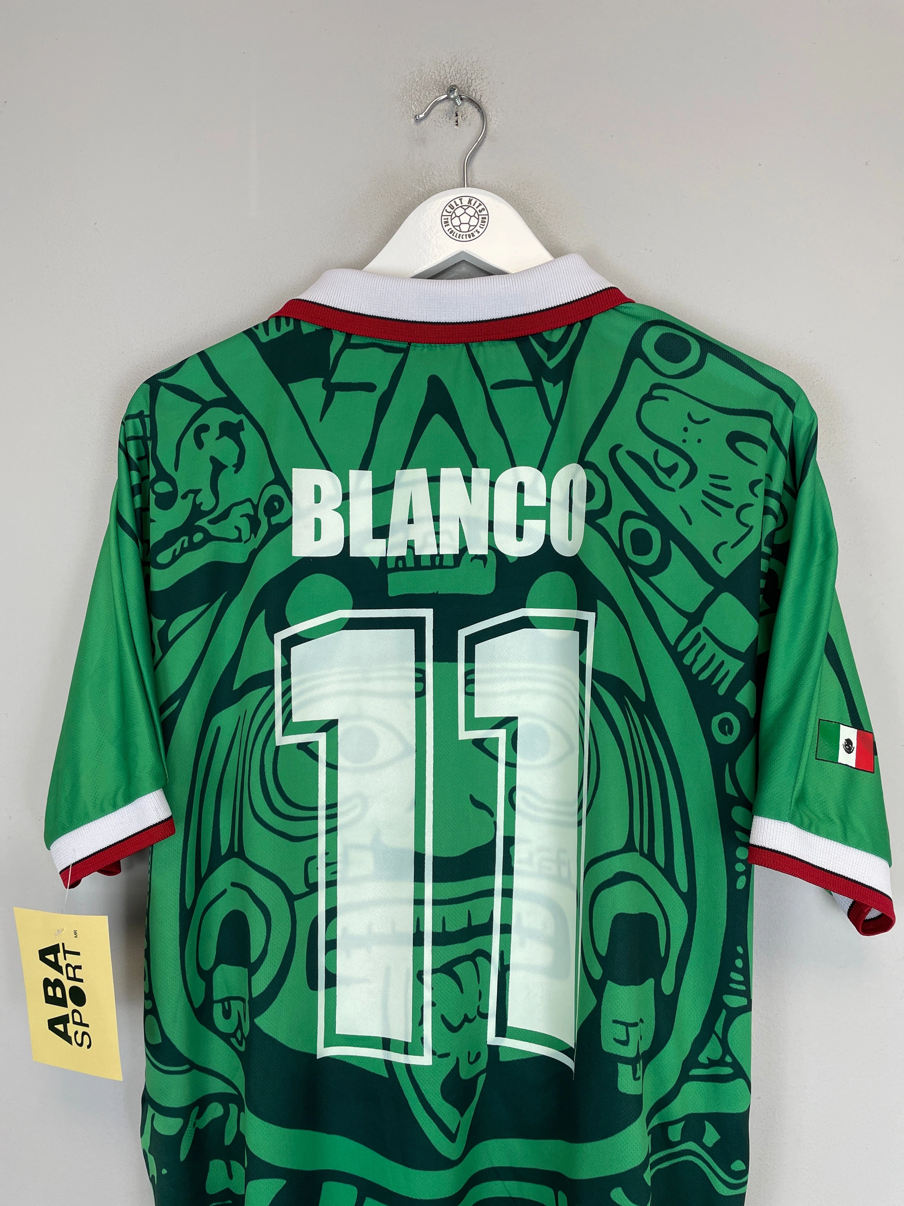 Non Restrictive Cuffs Quick Touch 1998 Mexico Blanco #11 *Reissue* World Cup Edition Home (Multiple) ABA Sport