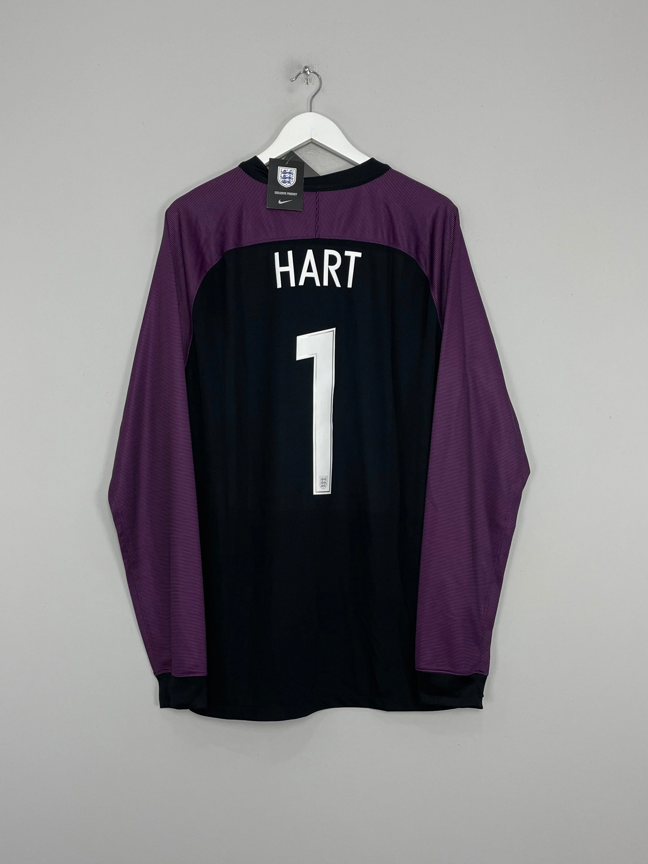 2016/17 ENGLAND HART #1 *BNWT* GK SHIRT (XL) NIKE Body Flex Aerobic Performance Fit