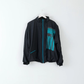 Zippered Pockets Super Champ Mens XL Vintage Jacket Full Zipper Sport Black Going Fast