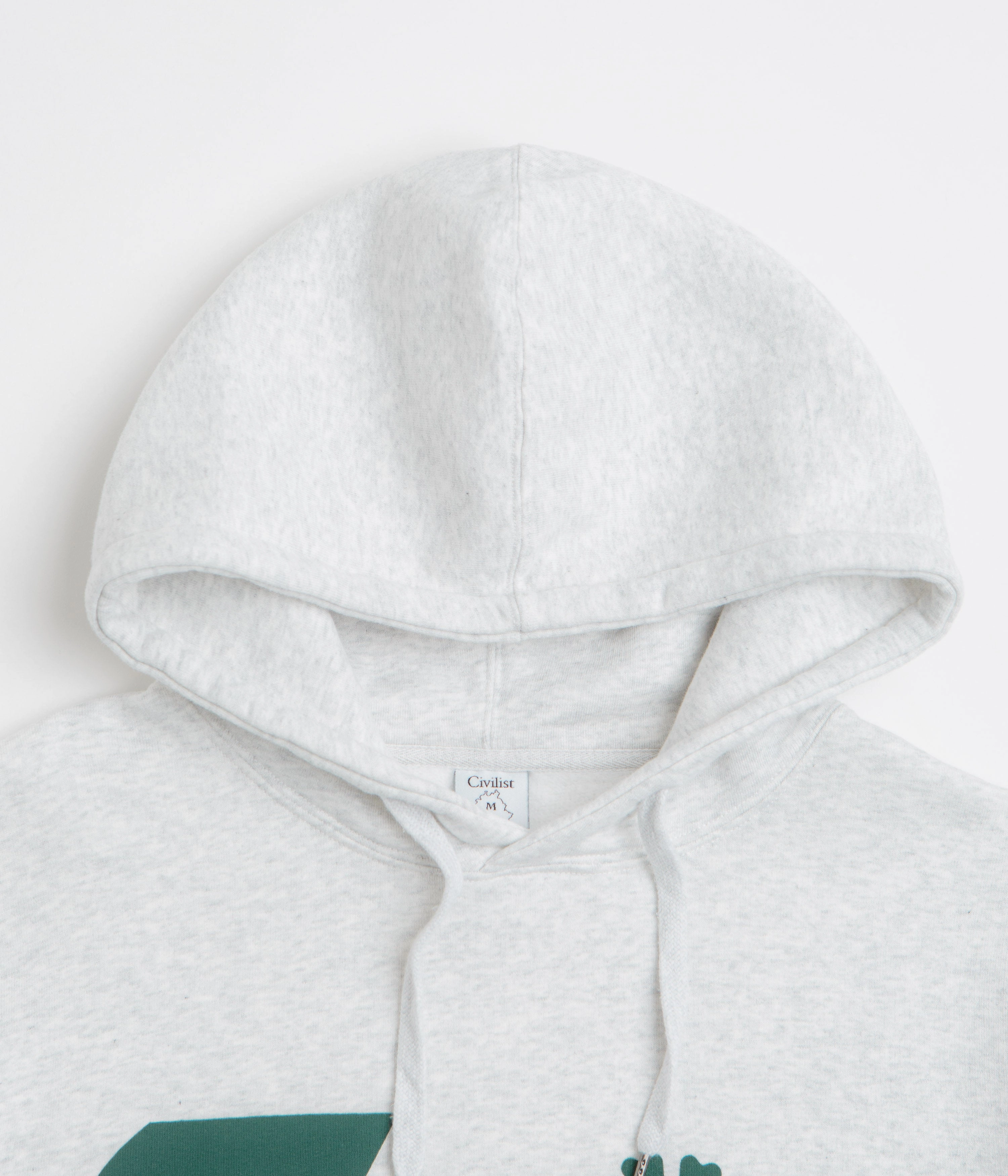 Floral Motif Civilist Karls Berg Hoodie - Light Heather Grey