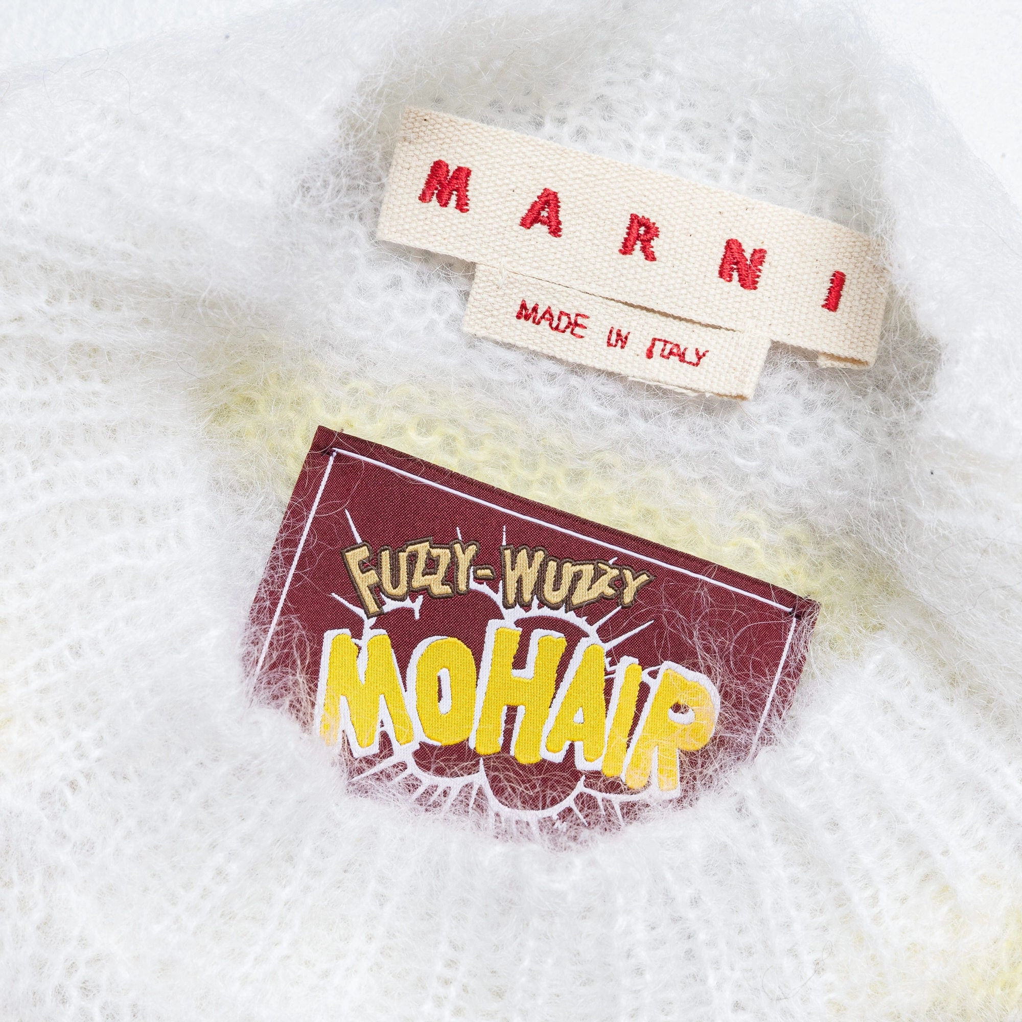 Quick Fit Stylish Choice Striped Mohair Sweater - Lily White