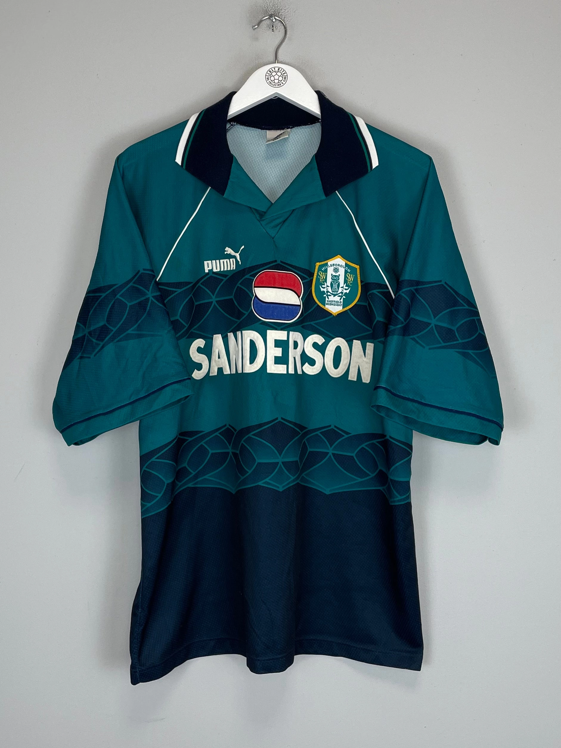 1995/97 SHEFFIELD WEDNESDAY AWAY SHIRT (XL) PUMA Tear Resistant Weave Action Performance