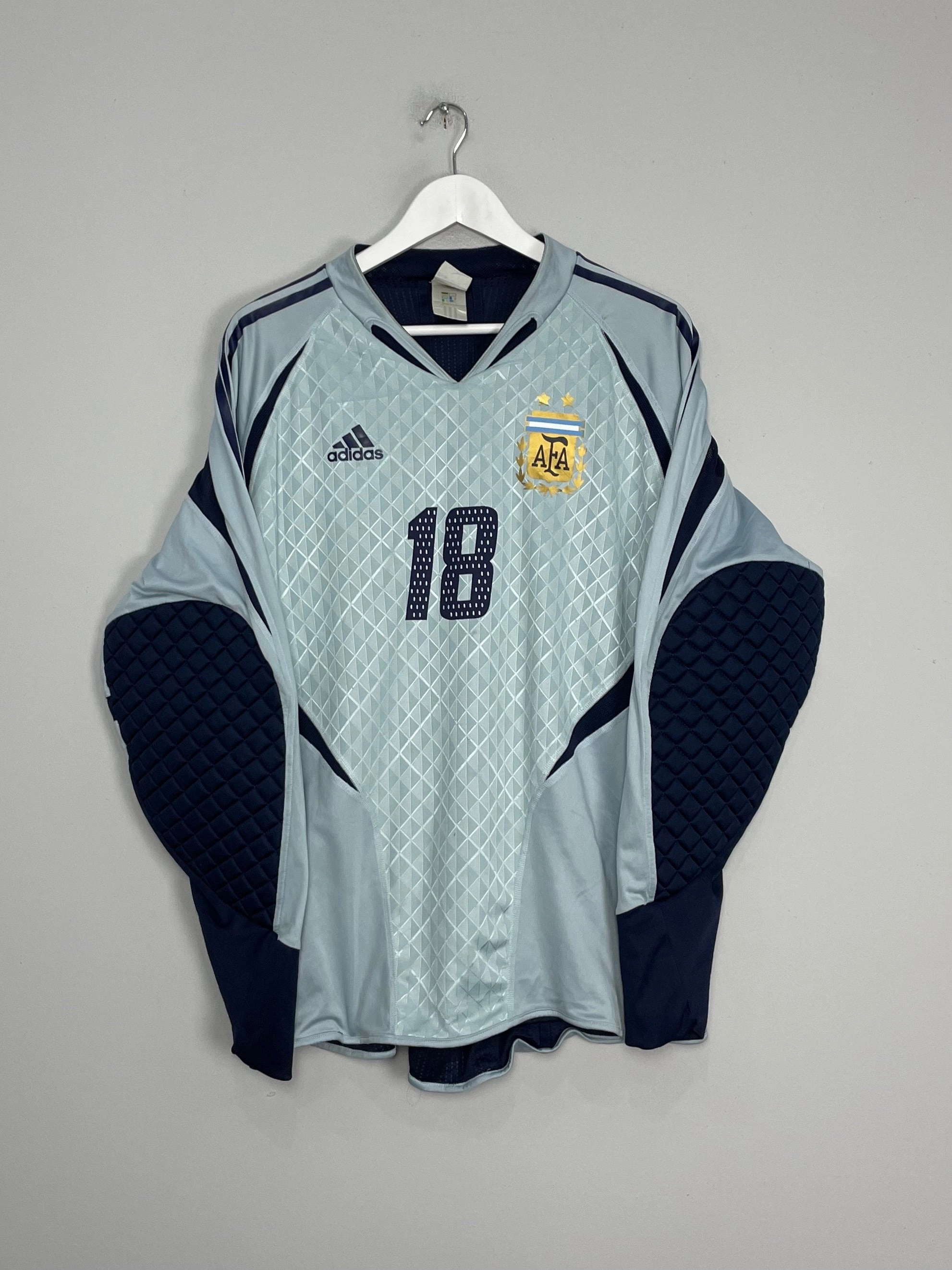 Sporty Gear Comfortable fit 2004/05 ARGENTINA LUX #18 *PLAYER ISSUE* GK SHIRT (M) ADIDAS
