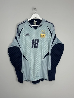 Sporty Gear Comfortable fit 2004/05 ARGENTINA LUX #18 *PLAYER ISSUE* GK SHIRT (M) ADIDAS