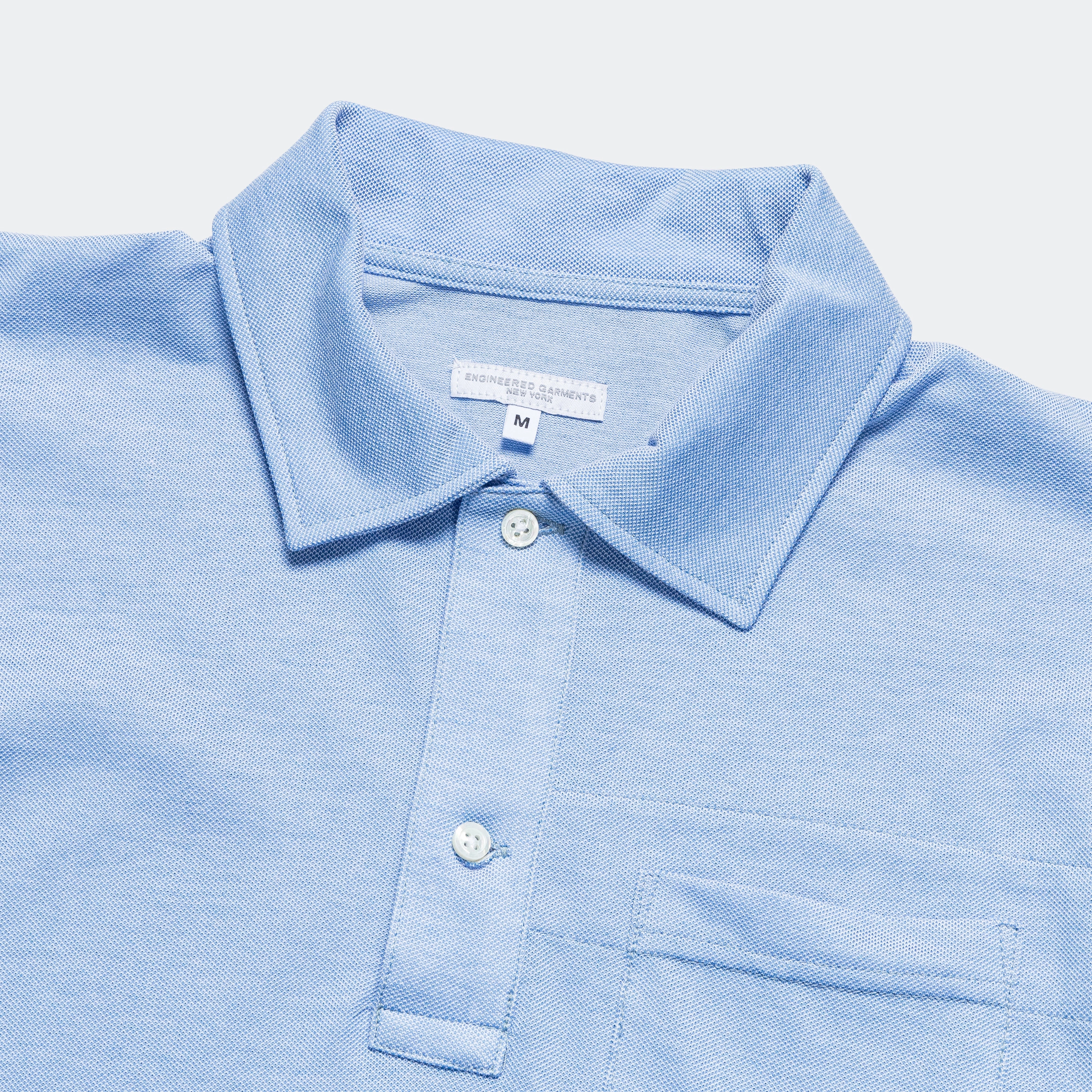 Polo Shirt Combo - Lt. Blue Cotton Pique Snag Free Surface