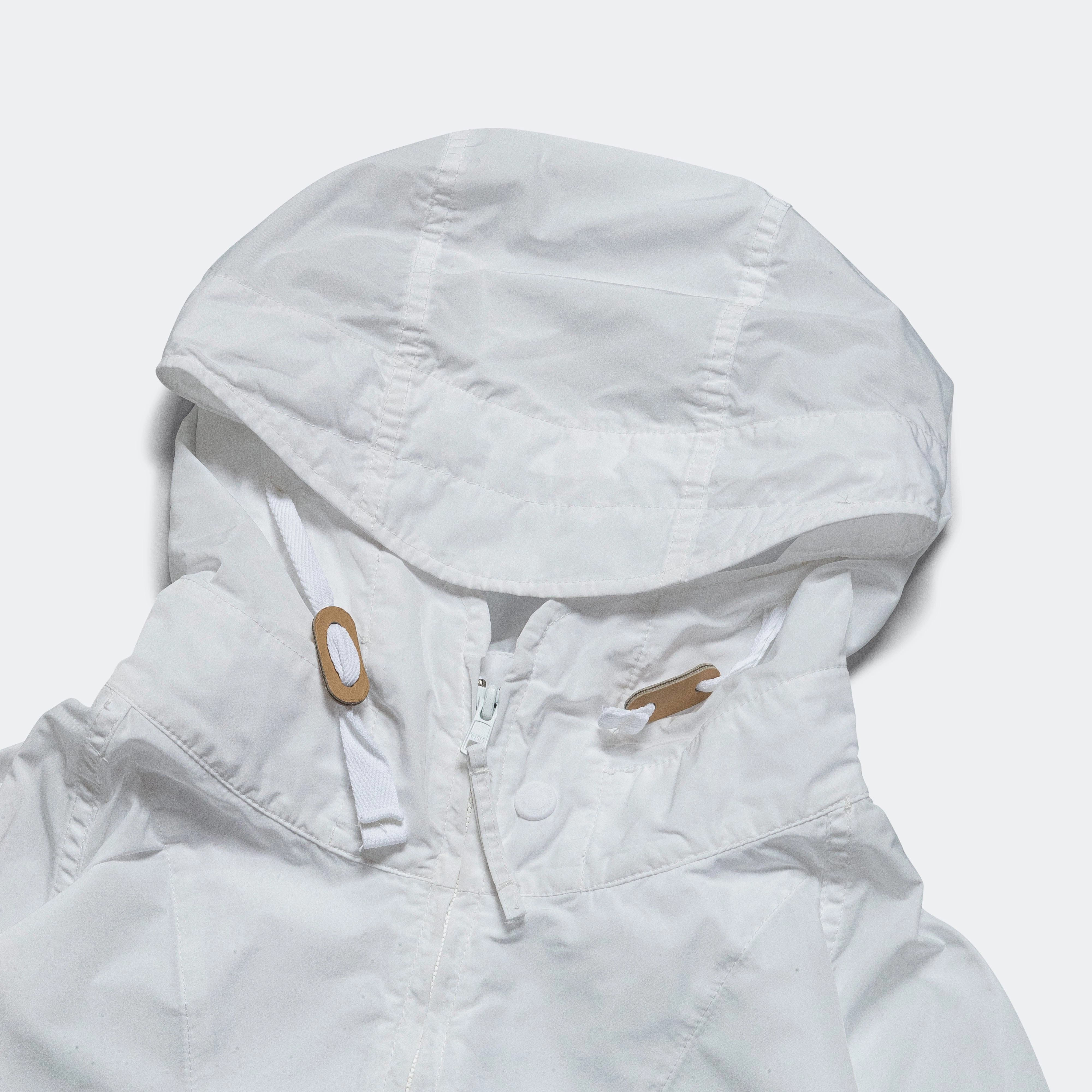 Static Dissipating Threading Oversized Silhouette Atlantic Parka - White Memory Polyester