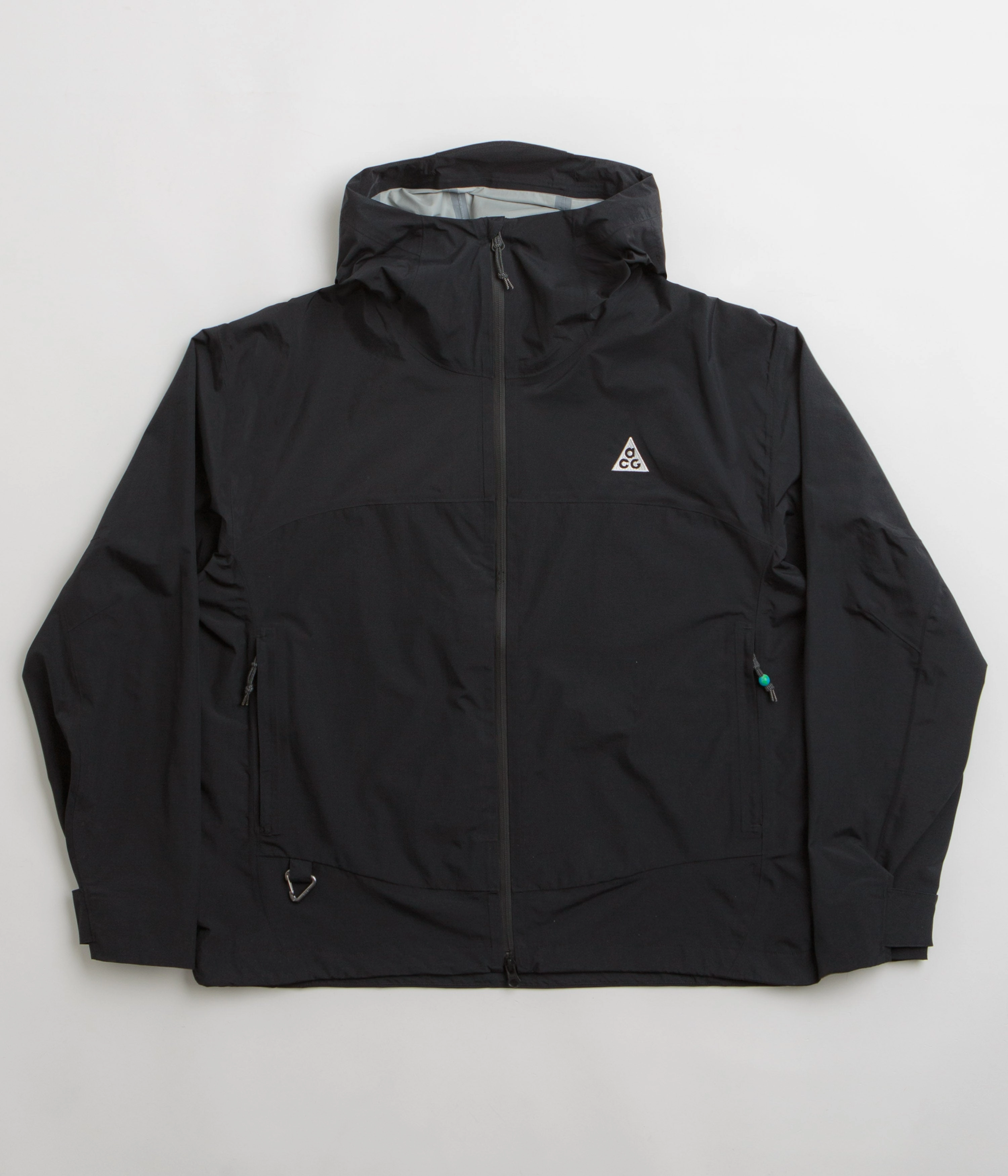 Streamlined Fit NonRestrictive Armholes Nike ACG Womens Morpho Rain Jacket - Black / Summit White