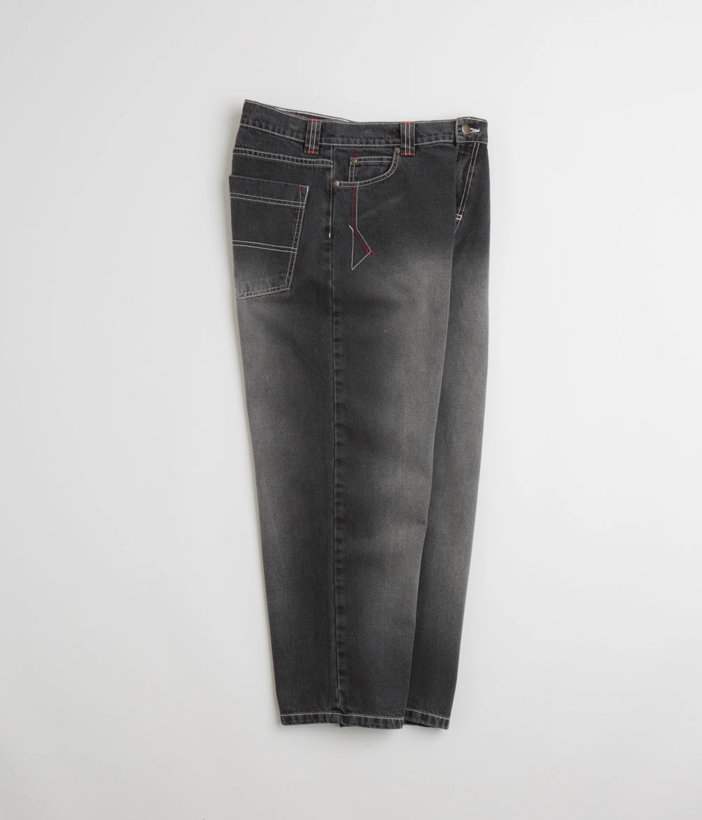 Street Inspired Yardsale Culture Slub Phantasy Jeans - Washed Black