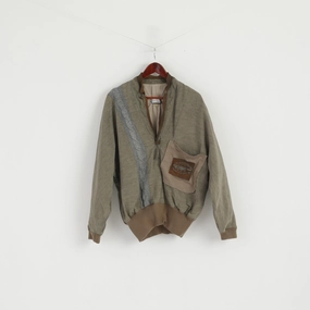 fall season Francois Martin Men 52 M Pullover Jacket Atlantic Flight 1927 Charles Lindbergh Aviator Linen Top