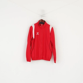 Art Exhibition models Warrior Men M Jacket Red Lightweight Full Zipper Sportswear Armed & Unstoppable Top