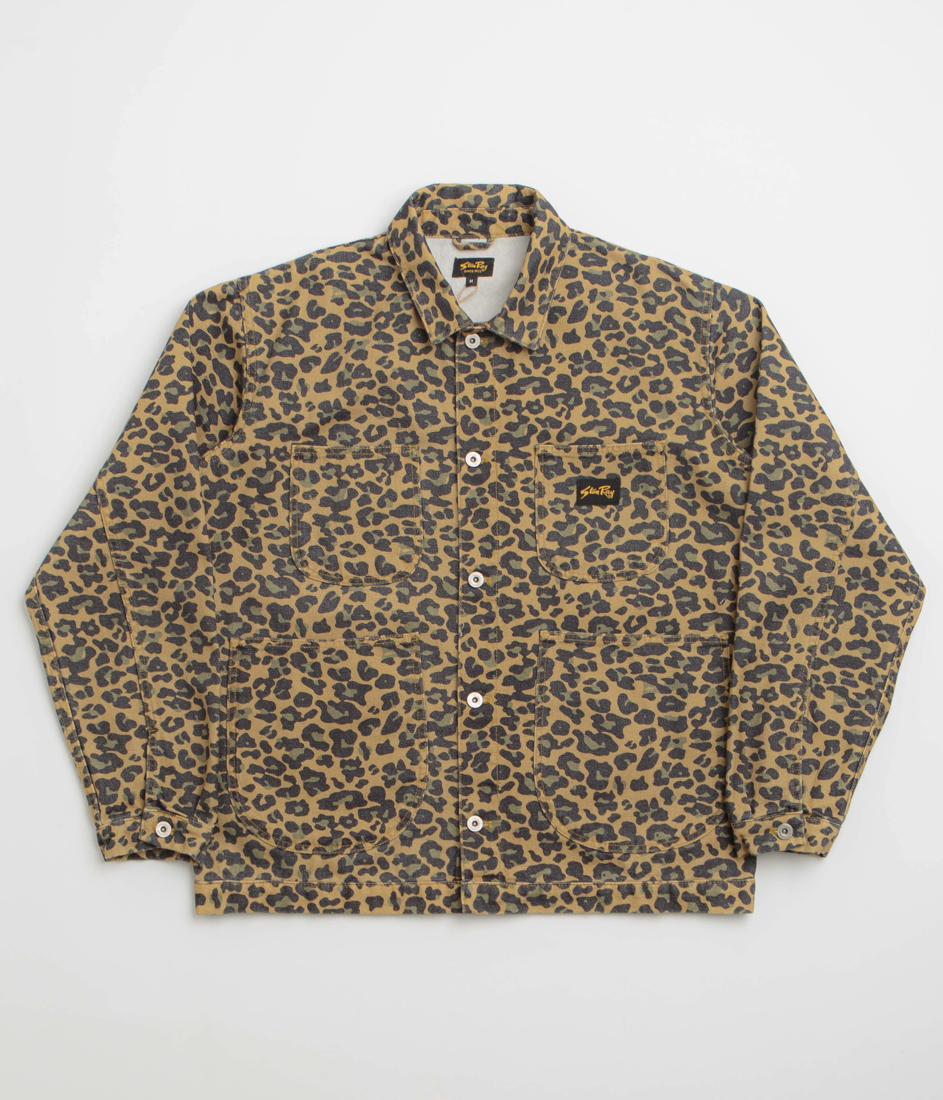 Trail Comfort Stan Ray Coverall Jacket - Washed Leopard Camo Duck