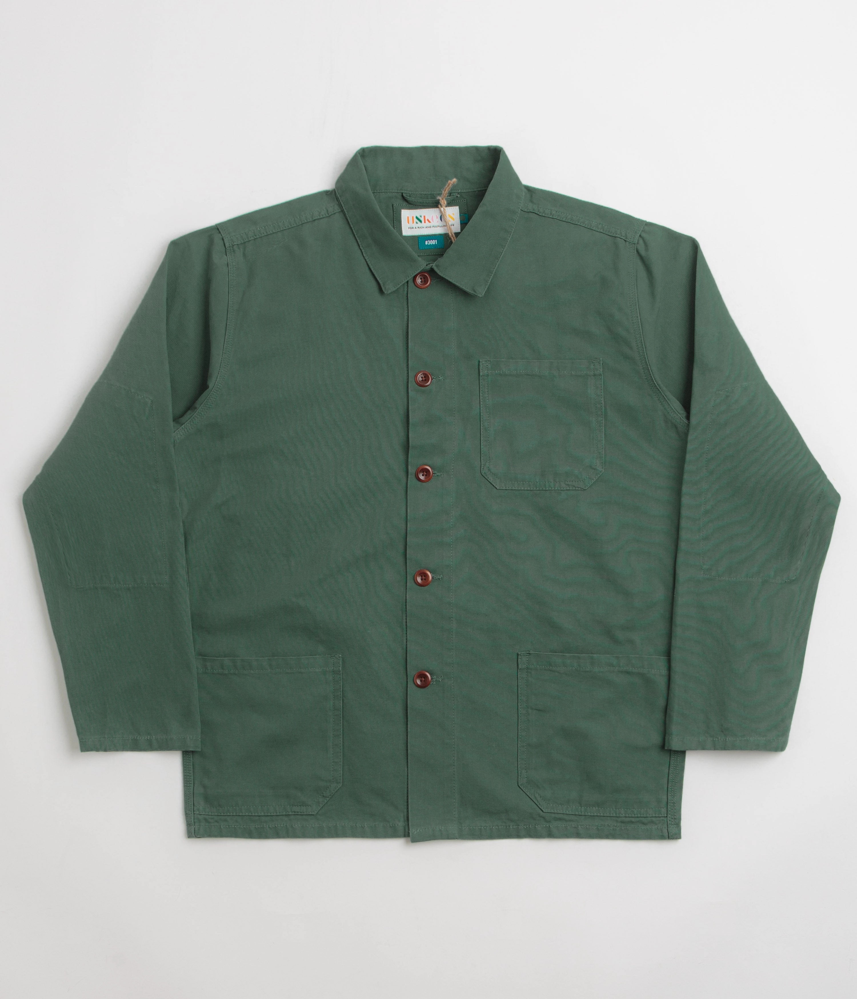 Uskees 3001 Buttoned Overshirt - Green Urban Detail