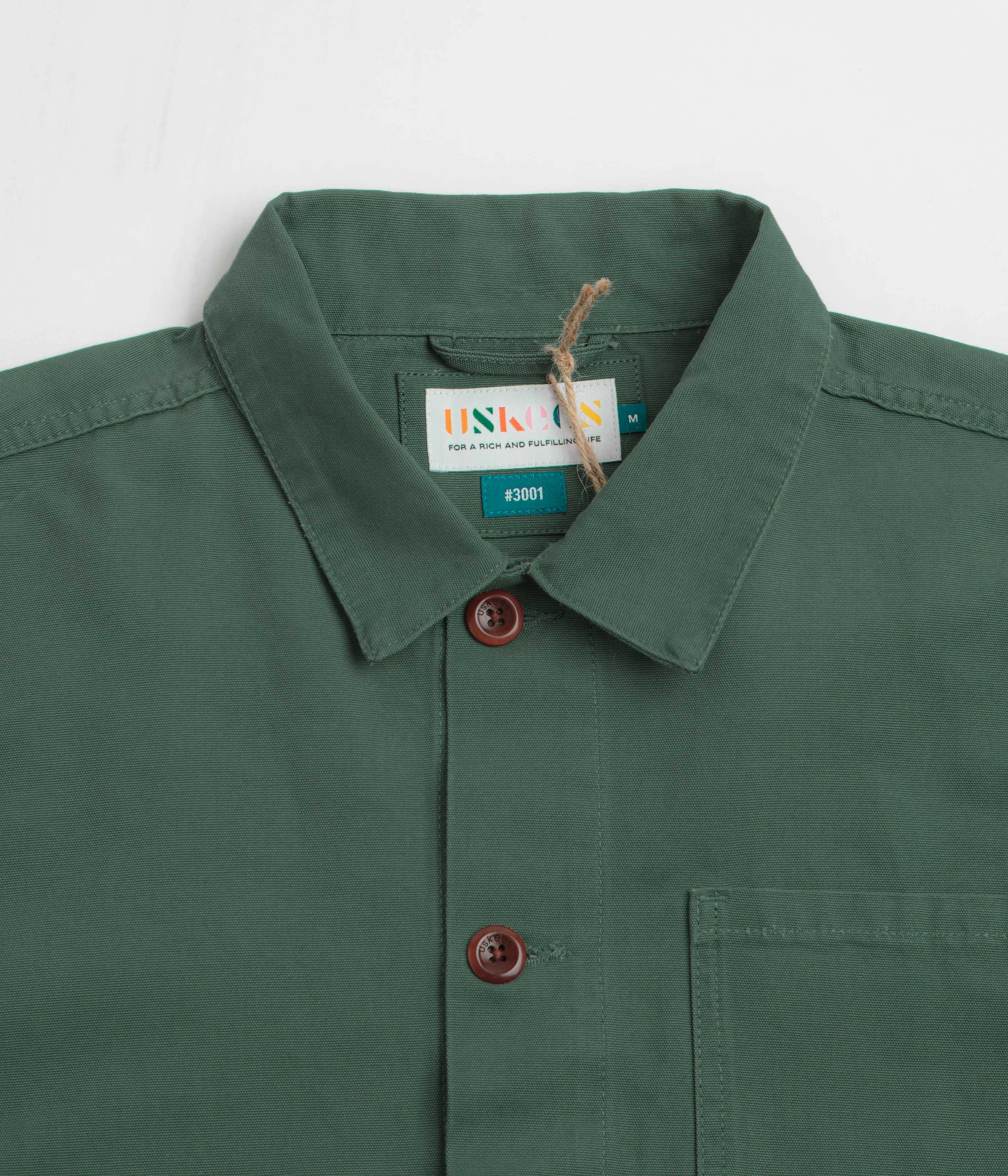 Cozy Core Uskees 3001 Buttoned Overshirt - Green