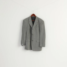 yoga enthusiasts adults' Sandro Pozzi Men 50 40 Blazer Gray Viscose Sport Casual Single Breasted Jacket