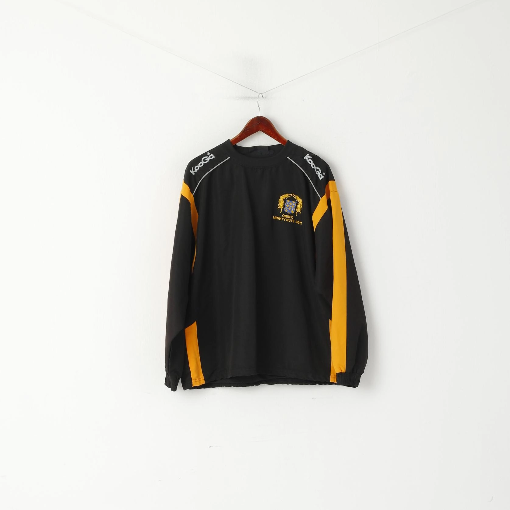 Cold Weather KooGa Men L Pullover Jacket Black Old Rutlishians ORRFC Mighty Ruts 2011 RFU Louis Top