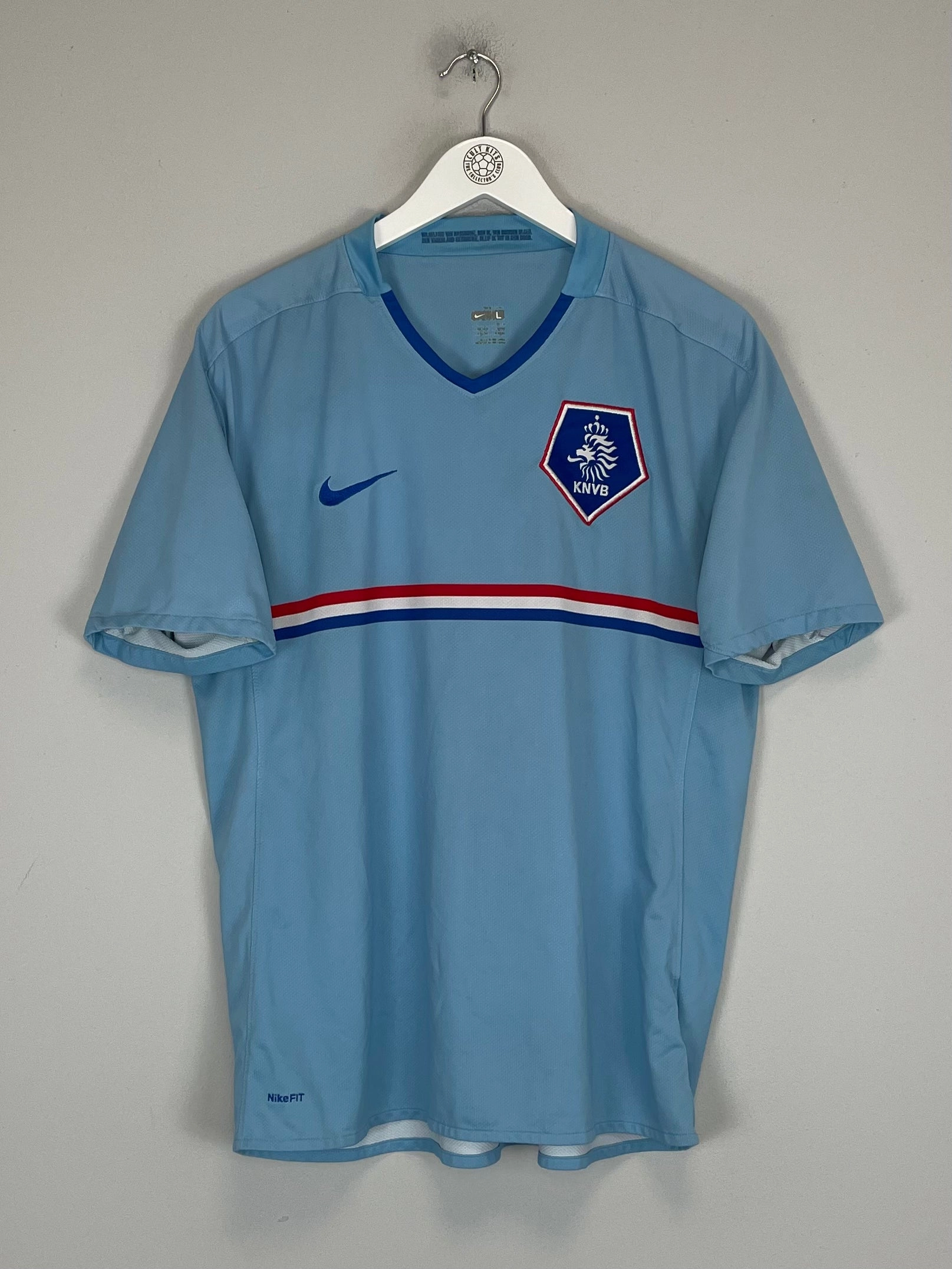 2008/09 NETHERLANDS AWAY SHIRT (L) NIKE Sporty Look Classic Crew Neck Design
