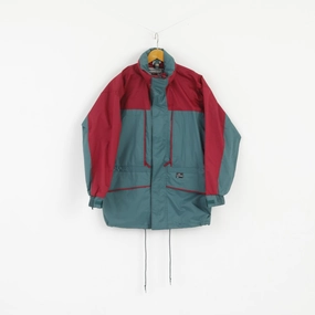 Transitional Weather Trespass Men S Jacket Green Parka Hidden Hood High Performance Outdoor Top