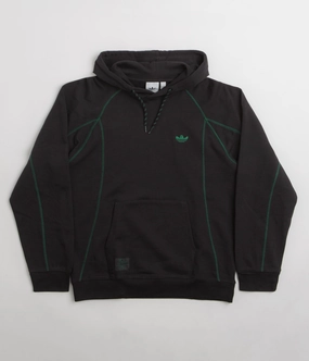 Adidas Shmoofoil Featherweight Hoodie - Black / Dark Green Fresh Vibe