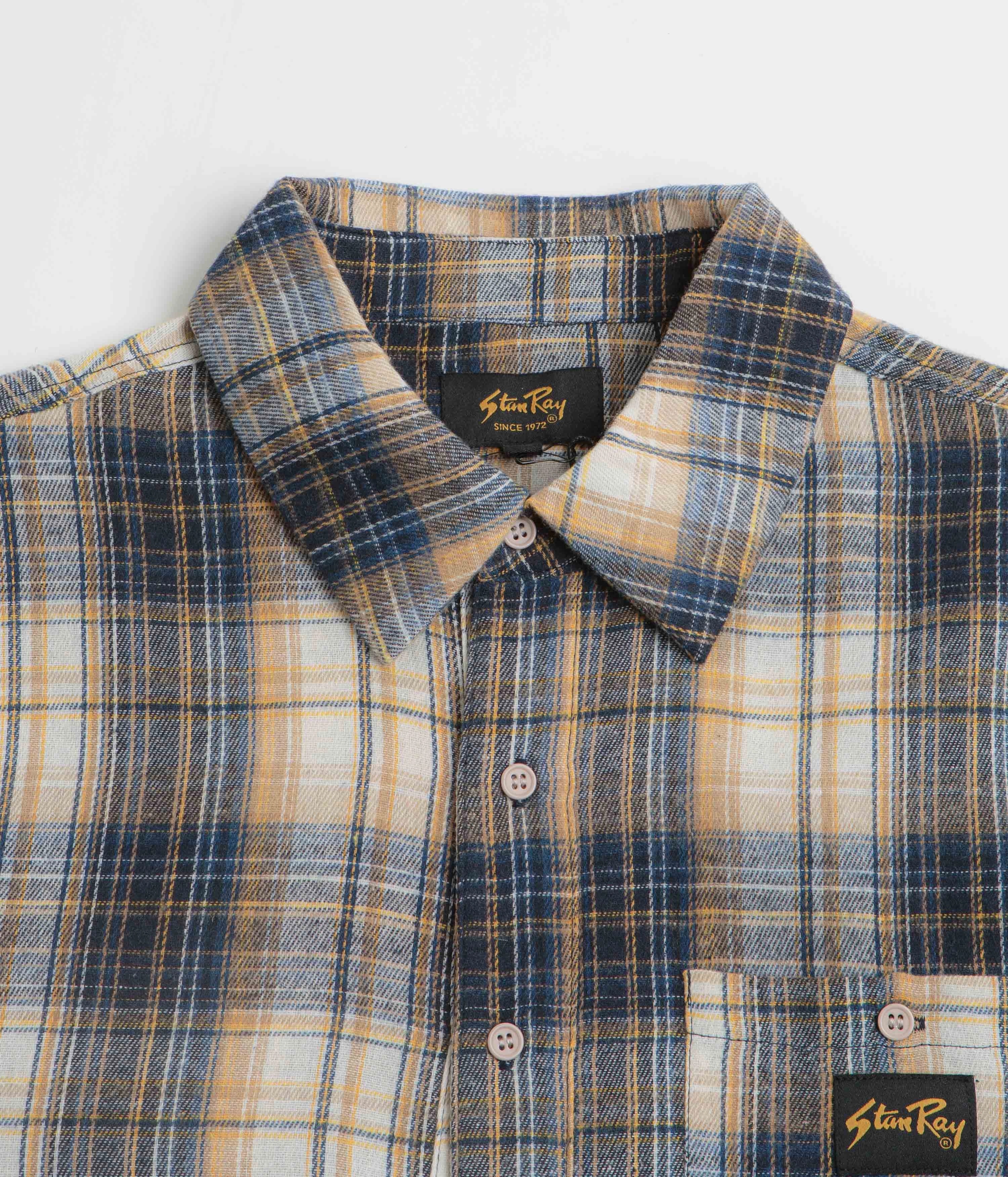 Stan Ray Flannel Shirt - Navy Plaid / White Outdoor Adventure Hooded Neckline