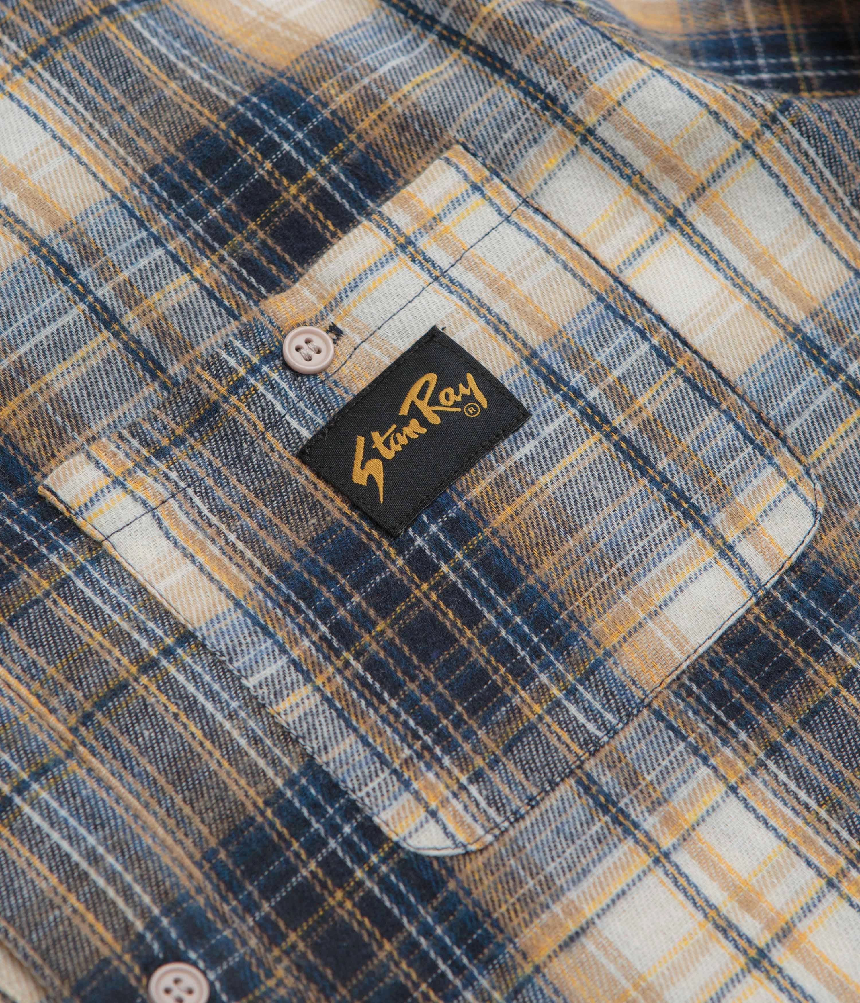 All-Ages Fit Reinforced Hems Stan Ray Flannel Shirt - Navy Plaid / White