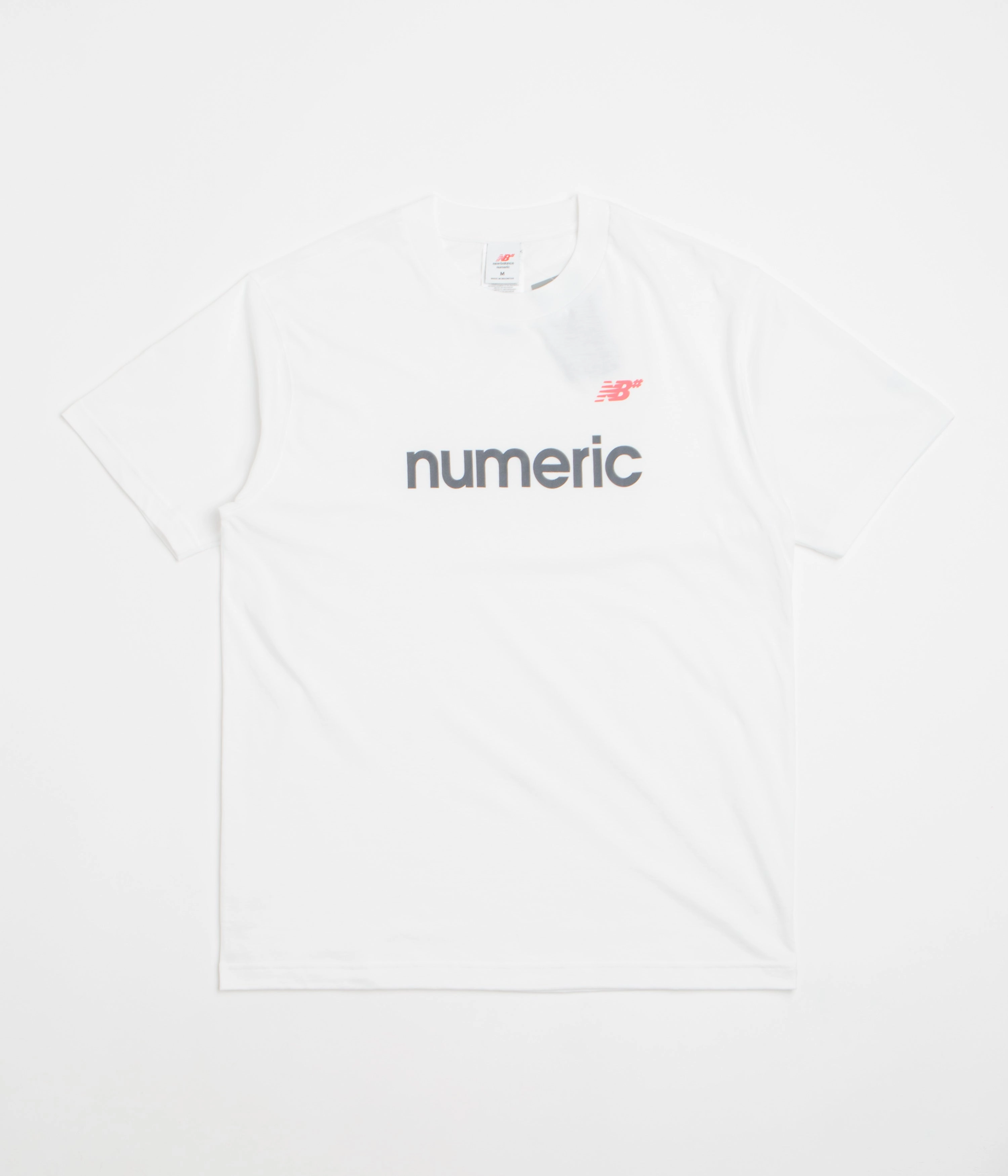 MoistureWickingFabric New Balance Numeric Linear Logo T-Shirt - White