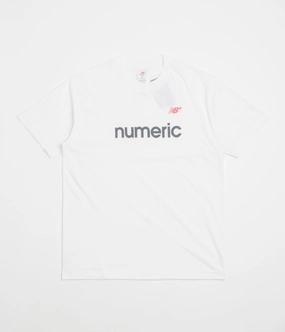 MoistureWickingFabric New Balance Numeric Linear Logo T-Shirt - White