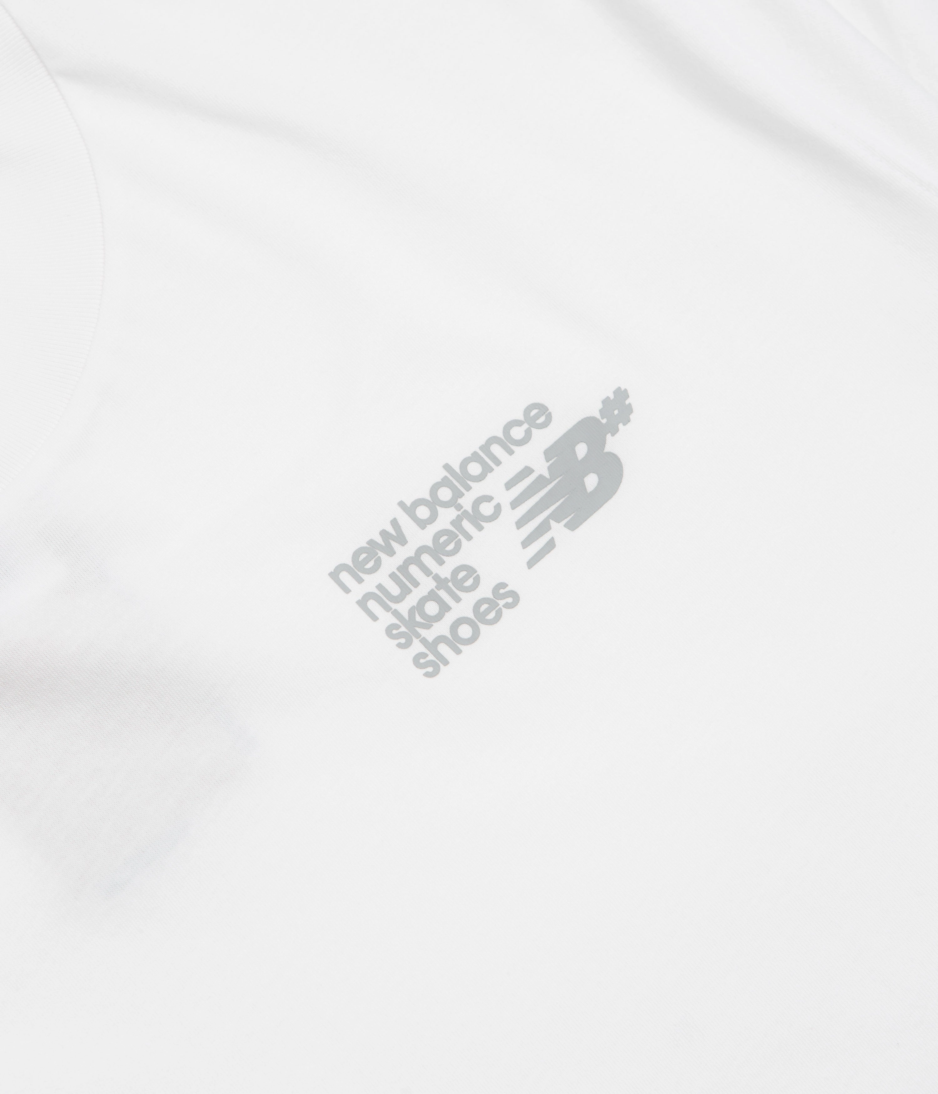 Outdoor Outfit Style Embroidered New Balance Numeric Small Logo T-Shirt - White