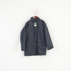 Full Length Front Zipper Simple Layer New Champion Men S Jacket Navy Padded Full Zipper Hidden Hood Pocket Outdoor Parka