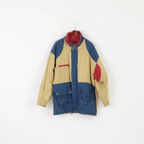 Sport Mode New Fast C&A Men 56 XXL Jacket Yellow Vintage Padded Full Zipper Casual Top