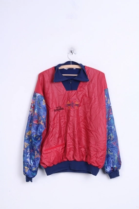 Secure Zip Pockets Diploma New Line Andreas Mens M Track Top Jacket Sweatshirt Zip Neck Vintage