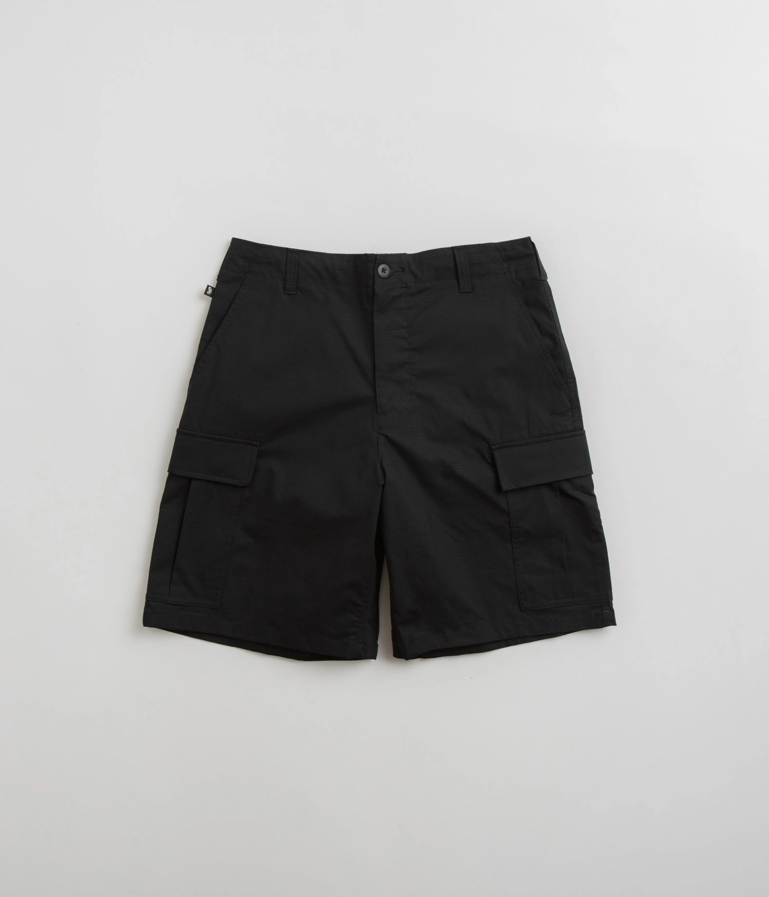 Nike SB Kearny Cargo Shorts - Black Wide-leg cut Rubberized Grip Waistband