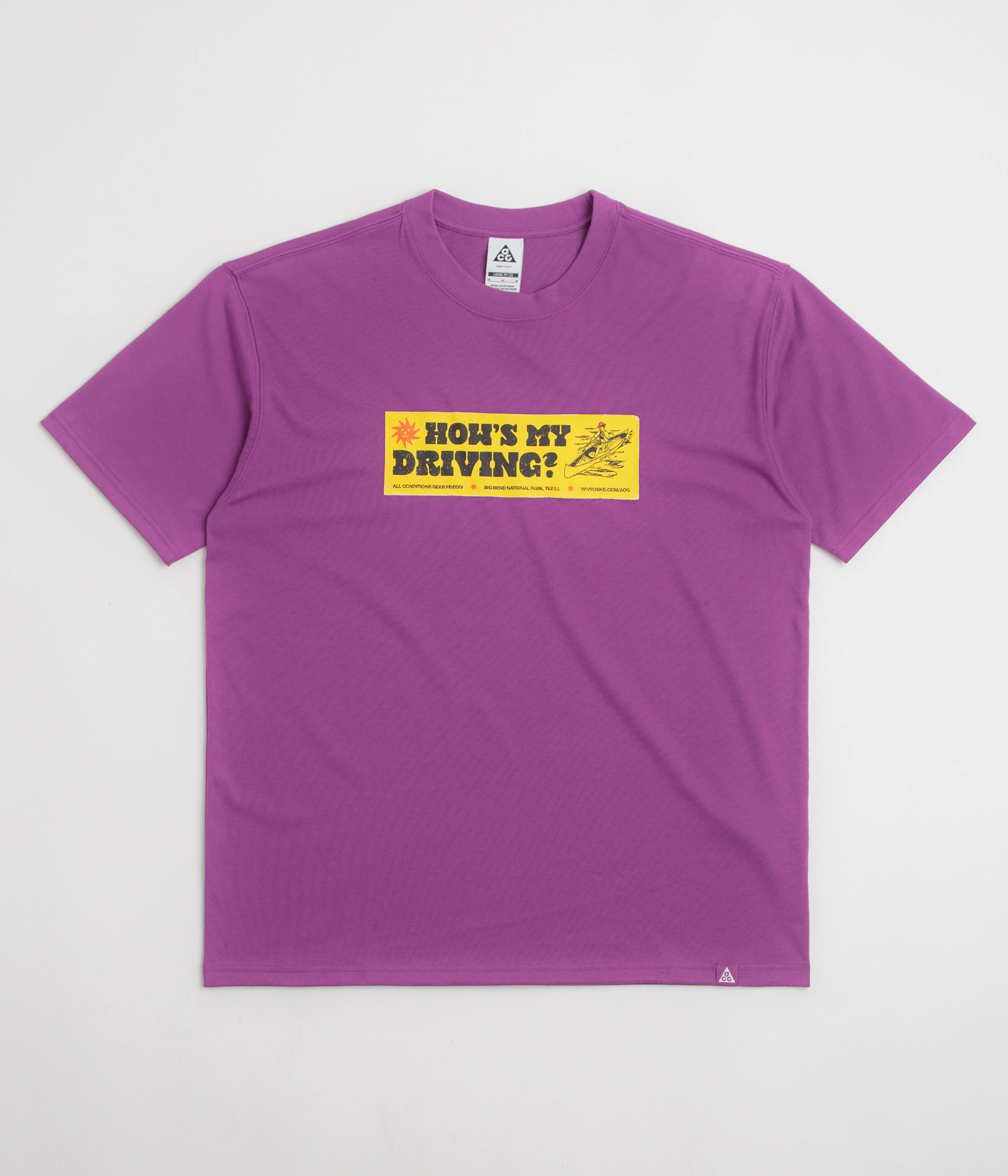 Nike ACG Canoe Sticker T-Shirt - Bold Berry Relaxed Smart