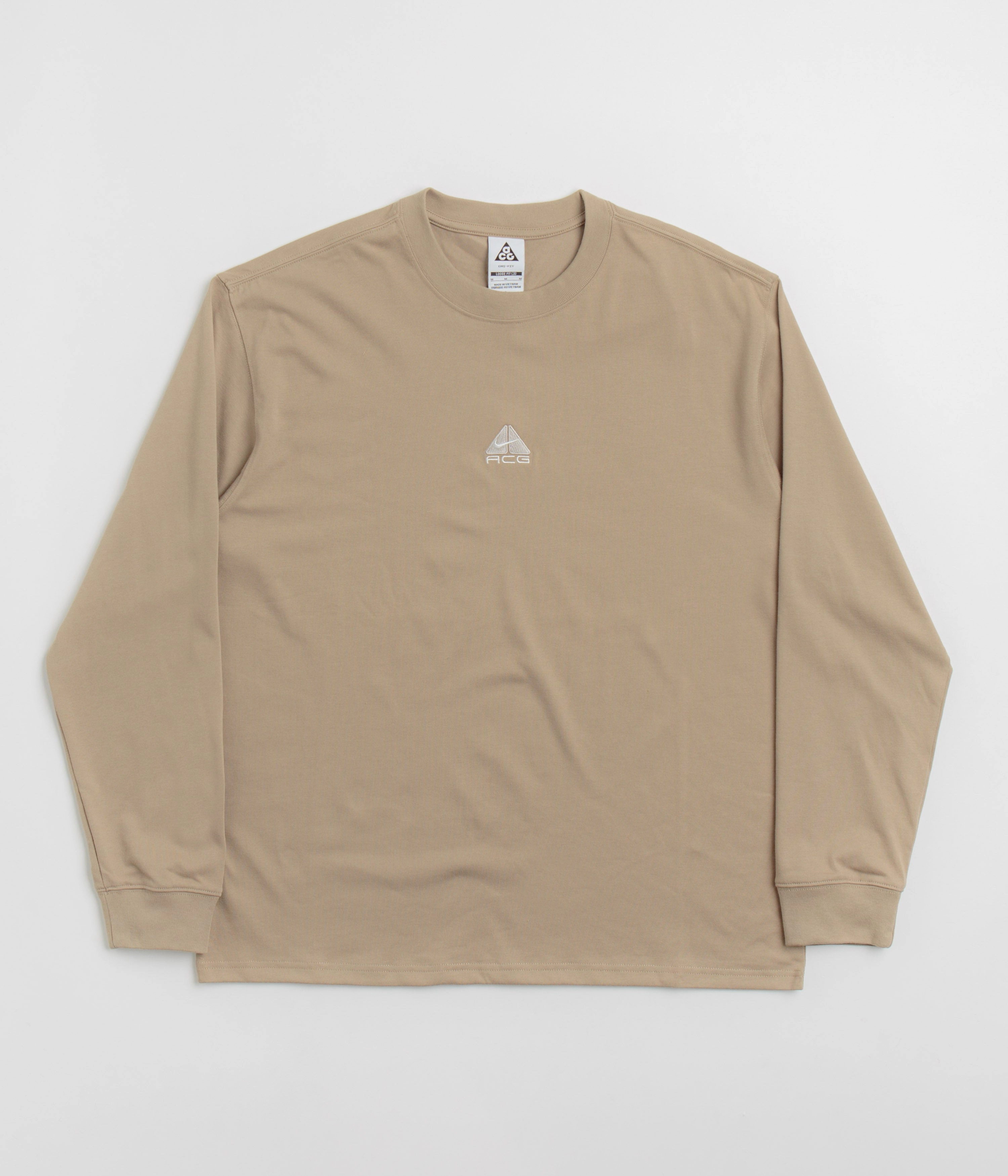 Light Breeze Sporty Design Nike ACG Lungs Long Sleeve T-Shirt - Khaki