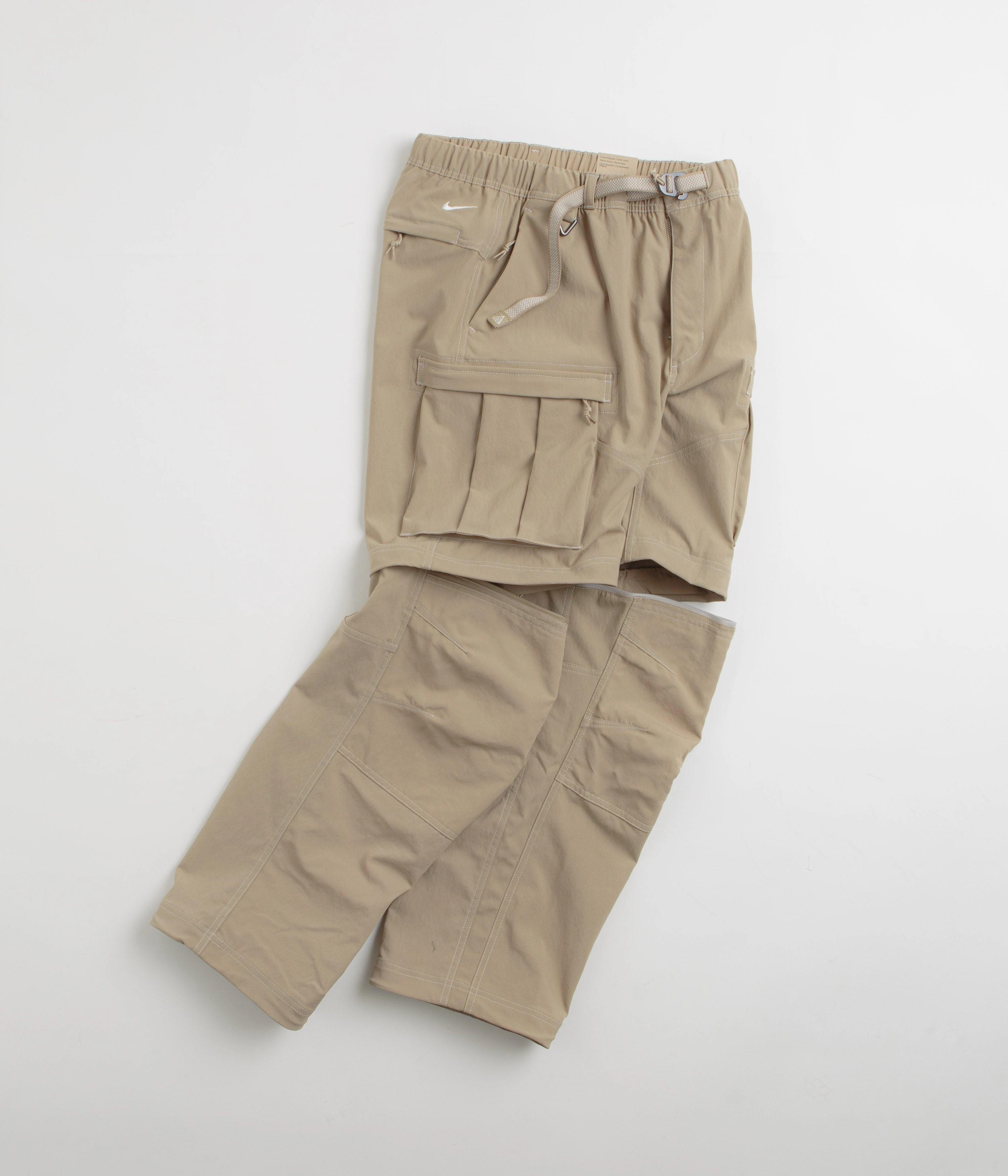Non Irritating Seams Reflective Trim Nike ACG Smith Summit Cargo Pants - Khaki / Light Iron Ore / Summit White