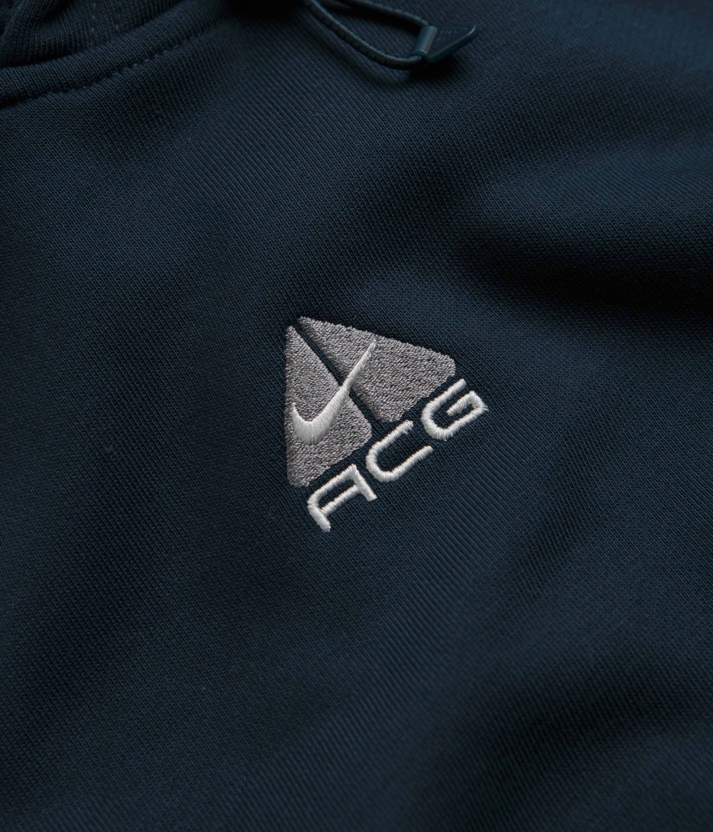 Nike ACG Therma-FIT Fleece Hoodie - Armory Navy / Black / Summit White museum visit Workout Warmup