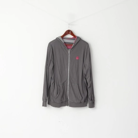 Petite Cut Comfy Essentials Nike Athletic Dept Men L Sweatshirt Grey Cotton Double Sided Hooded Sportswear Top