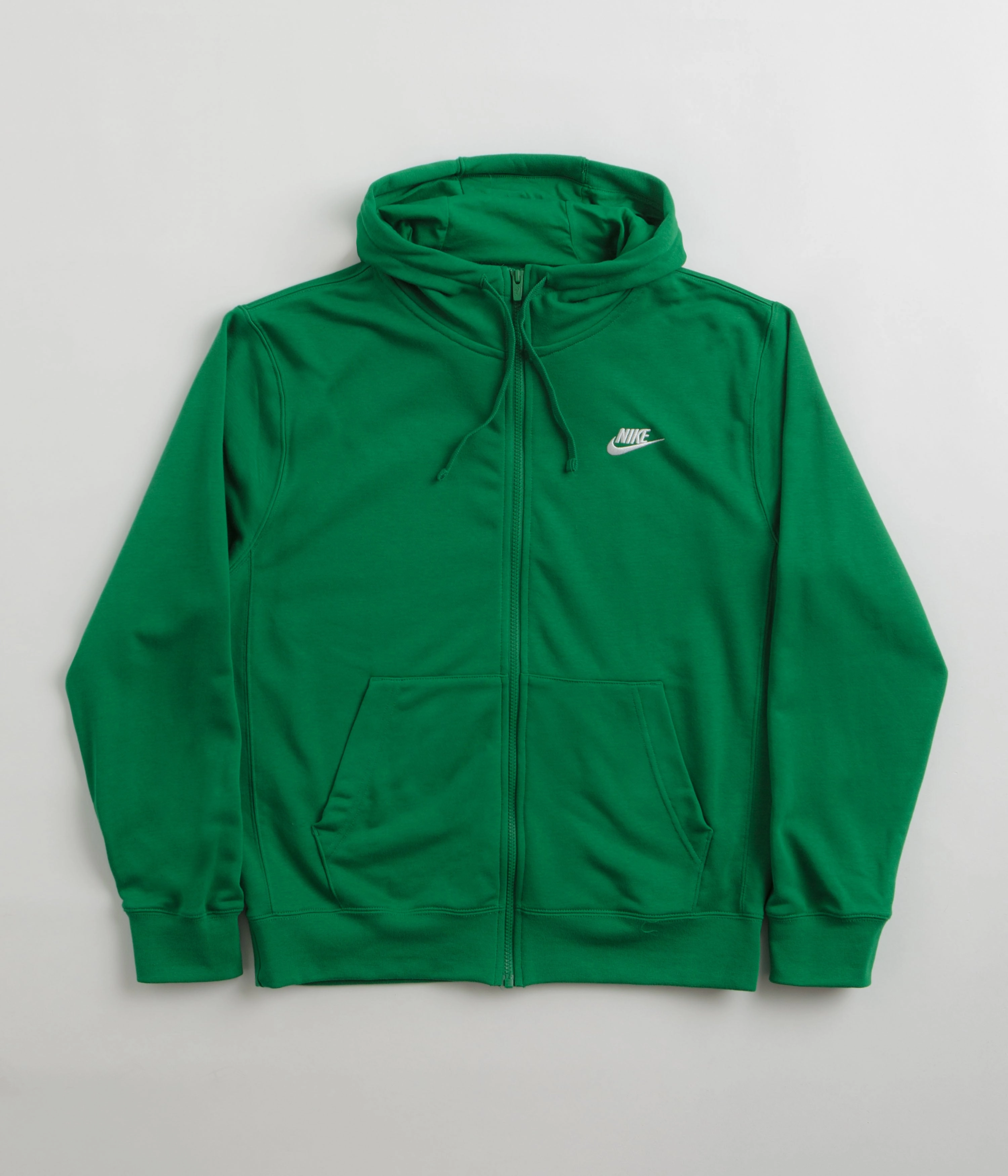 Nike Club Full-Zip Hoodie - Malachite / Malachite / White Travel Apparel Workout Gear