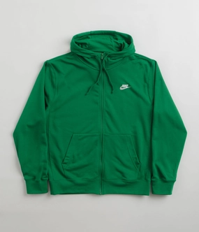 Nike Club Full-Zip Hoodie - Malachite / Malachite / White Travel Apparel Workout Gear