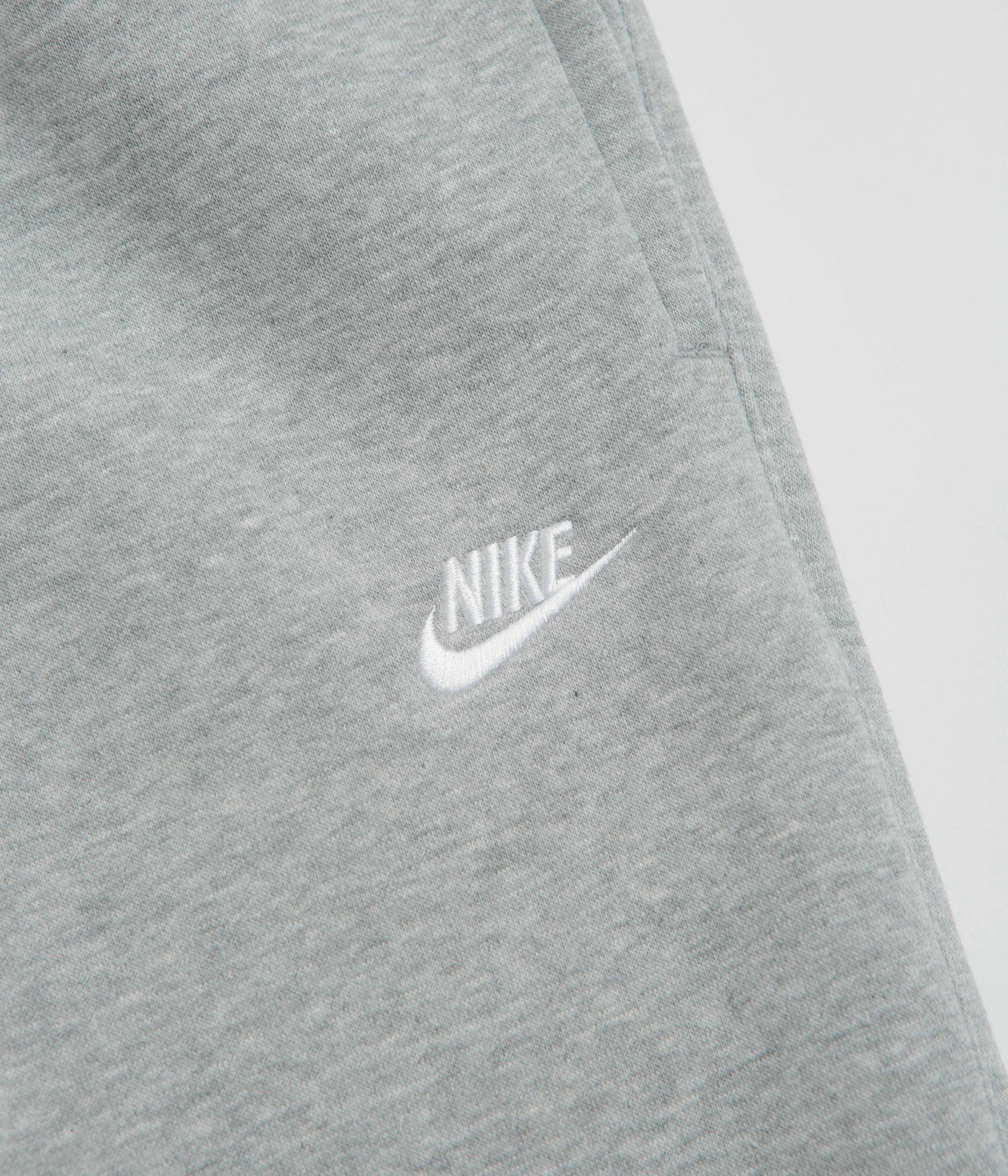 Classic Cut Durable Hem Nike Club Joggers - Dark Grey Heather / Light Smoke Grey / White