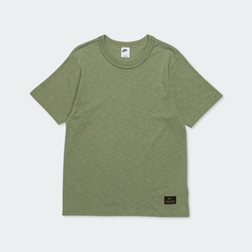 Sporty Vibe Nike Life SS Knit Top - Oil Green