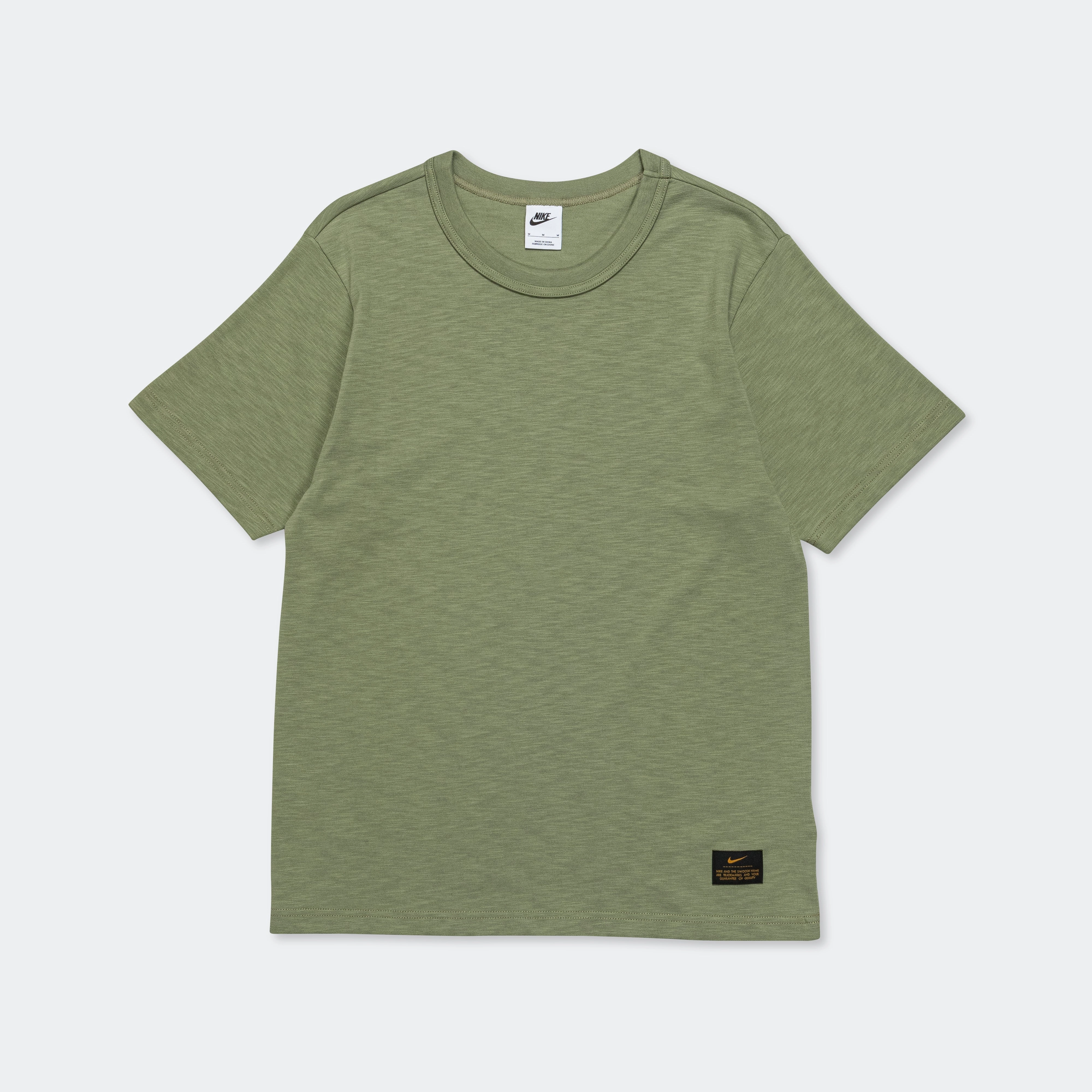 Soft Layering Nike Life SS Knit Top - Oil Green