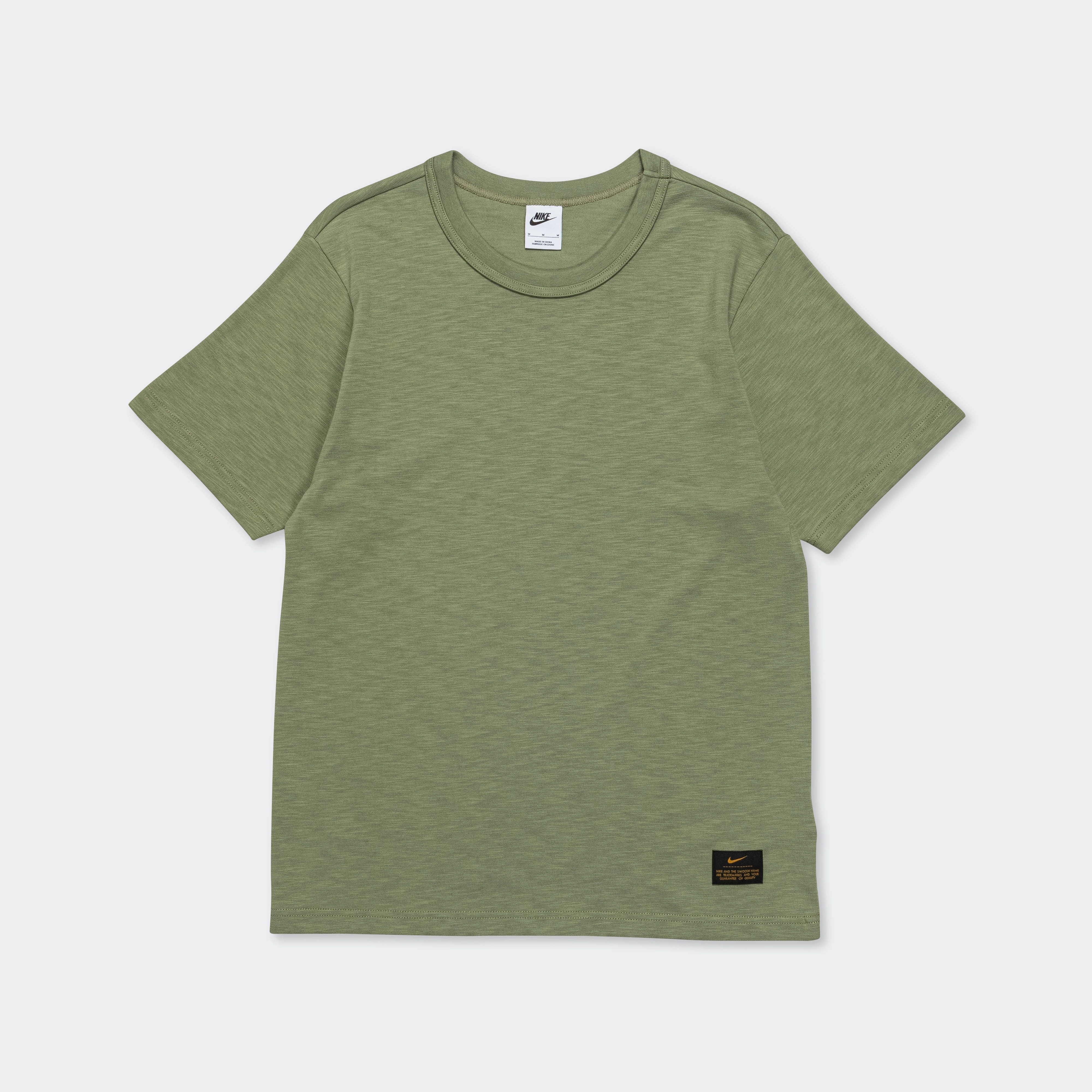 Sporty Vibe Nike Life SS Knit Top - Oil Green