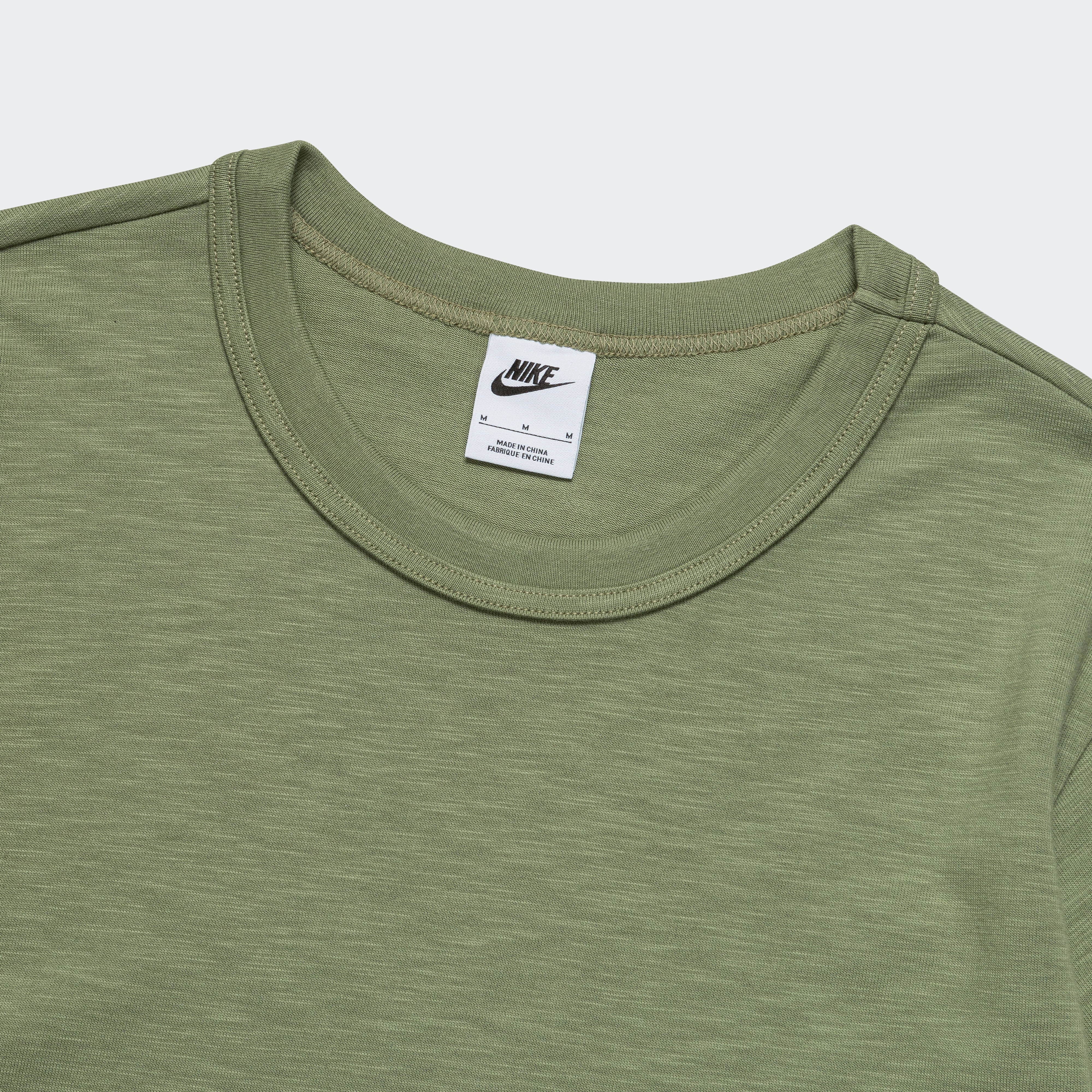 Friction Free Inner Lining Nike Life SS Knit Top - Oil Green