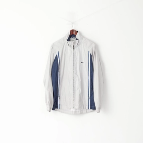 Flexible Hood Nike Men M 178 Jacket Grey Lightweight Training Sportswear Full Zipper Top