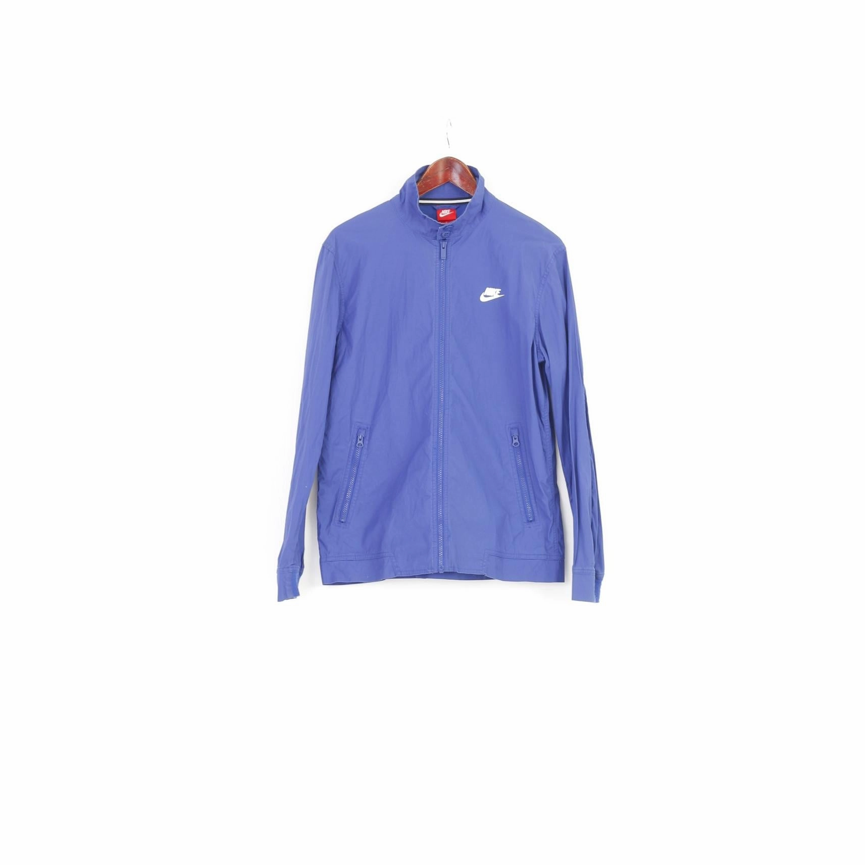 Nike Men M Jacket Navy Blue Cotton Full Zipper Outwear Sportswear Top fall season Approach