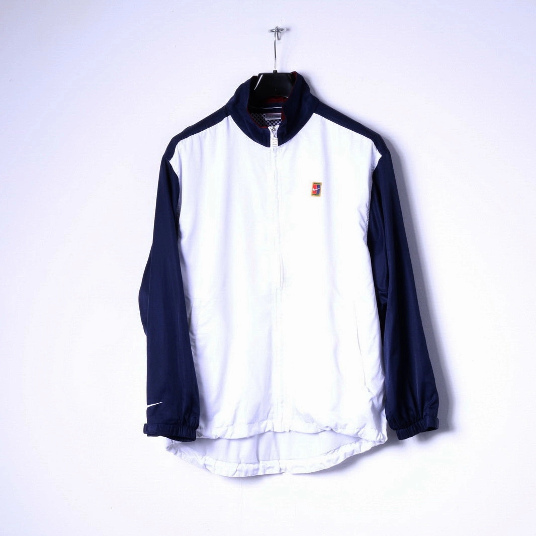 Smart Layer Nike Men S 173 Jacket White Navy Lightweight Zip Up Golf Classic Vintage Top