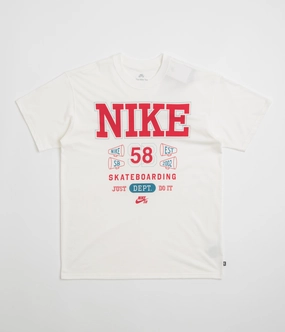 Nike SB Athletics T-Shirt - Sail Flexible Fit Soft Cotton Feel