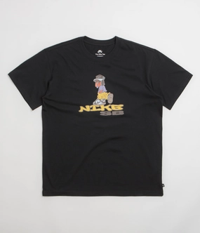 Wrinkle Resistant Texture Nike SB Dunk Dog T-Shirt - Black